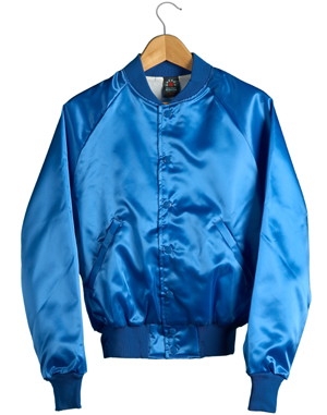 Satin Baseball Jacket (Royal Blue)