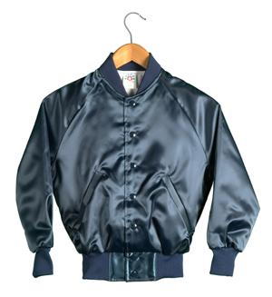 Kid Size Satin Baseball Jacket (Navy)