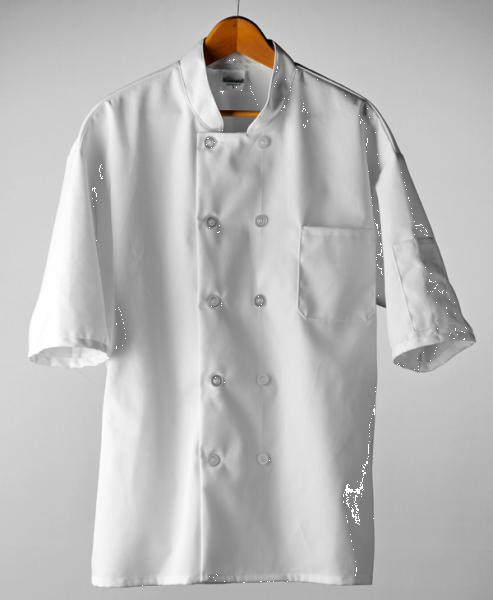 Classic Chef Coat, Short Sleeves (White)