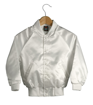 White satin baseball best sale jacket
