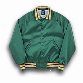 Jacketshop Jacket Kelly Green Satin Letterman Jacket